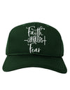 Faith Conquers Fear Adult Baseball Cap Hat-Baseball Cap-TooLoud-Hunter-Green-One-Size-Fits-Most-Davson Sales