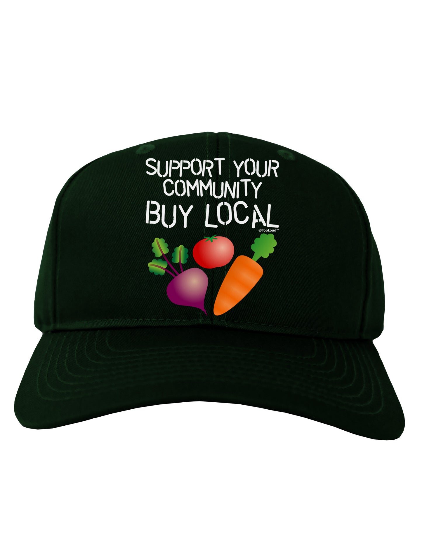 Support Your Community - Buy Local Adult Dark Baseball Cap Hat-Baseball Cap-TooLoud-Hunter-Green-One Size-Davson Sales