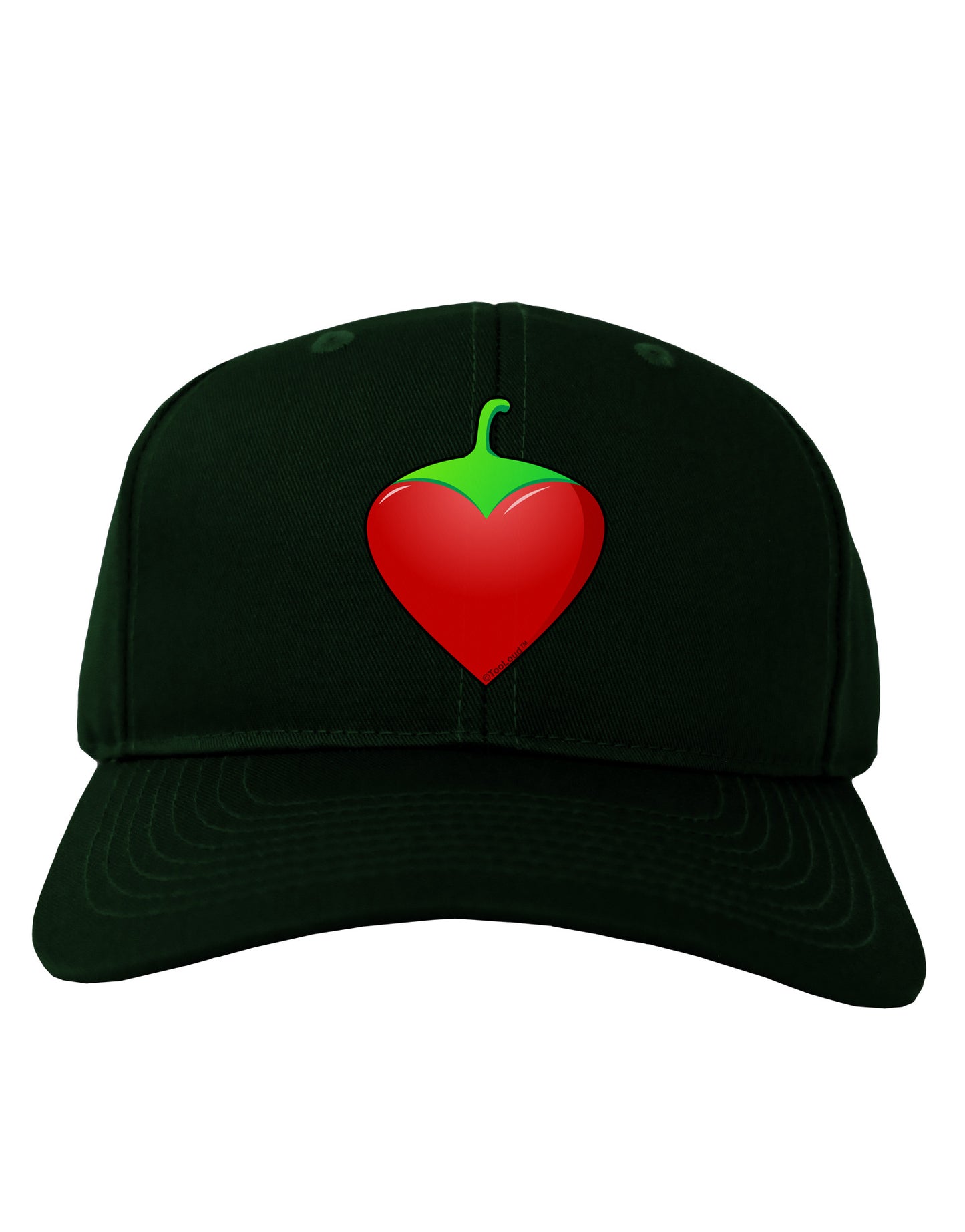 Chili Pepper Heart Adult Dark Baseball Cap Hat-Baseball Cap-TooLoud-Hunter-Green-One Size-Davson Sales