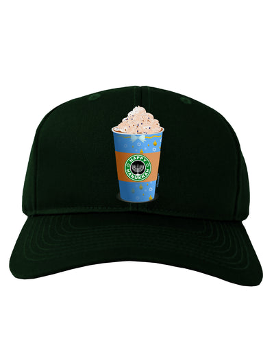 Happy Hanukkah Latte Cup Adult Dark Baseball Cap Hat-Baseball Cap-TooLoud-Hunter-Green-One Size-Davson Sales