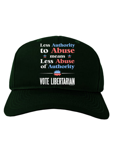 Libertarian Against Authority Abuse Adult Dark Baseball Cap Hat-Baseball Cap-TooLoud-Hunter-Green-One Size-Davson Sales