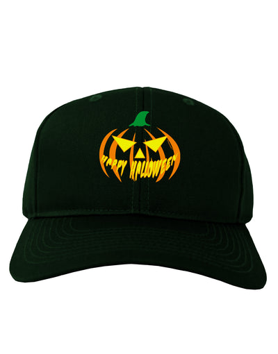 Happy Halloween Jack Yellow Adult Dark Baseball Cap Hat-Baseball Cap-TooLoud-Hunter-Green-One Size-Davson Sales