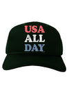 USA All Day - Distressed Patriotic Design Adult Dark Baseball Cap Hat by TooLoud-Baseball Cap-TooLoud-Hunter-Green-One Size-Davson Sales