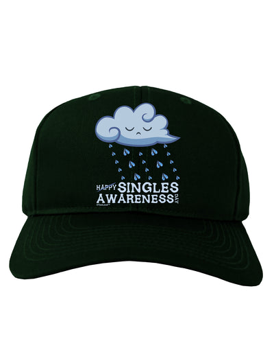 Happy Singles Awareness Day Adult Dark Baseball Cap Hat-Baseball Cap-TooLoud-Hunter-Green-One Size-Davson Sales