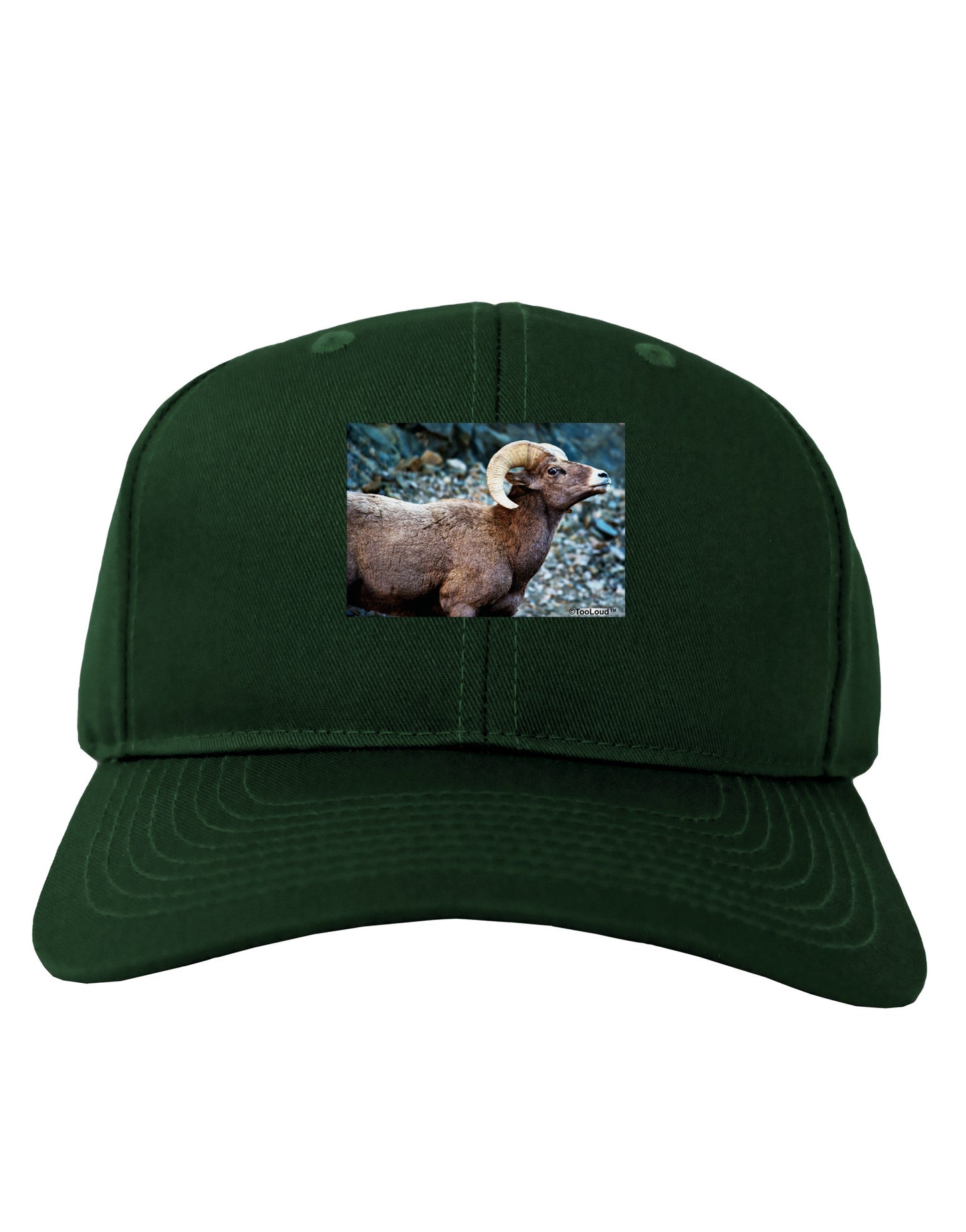 TooLoud Wide Eyed Big Horn Adult Dark Baseball Cap Hat-Baseball Cap-TooLoud-Hunter-Green-One Size-Davson Sales