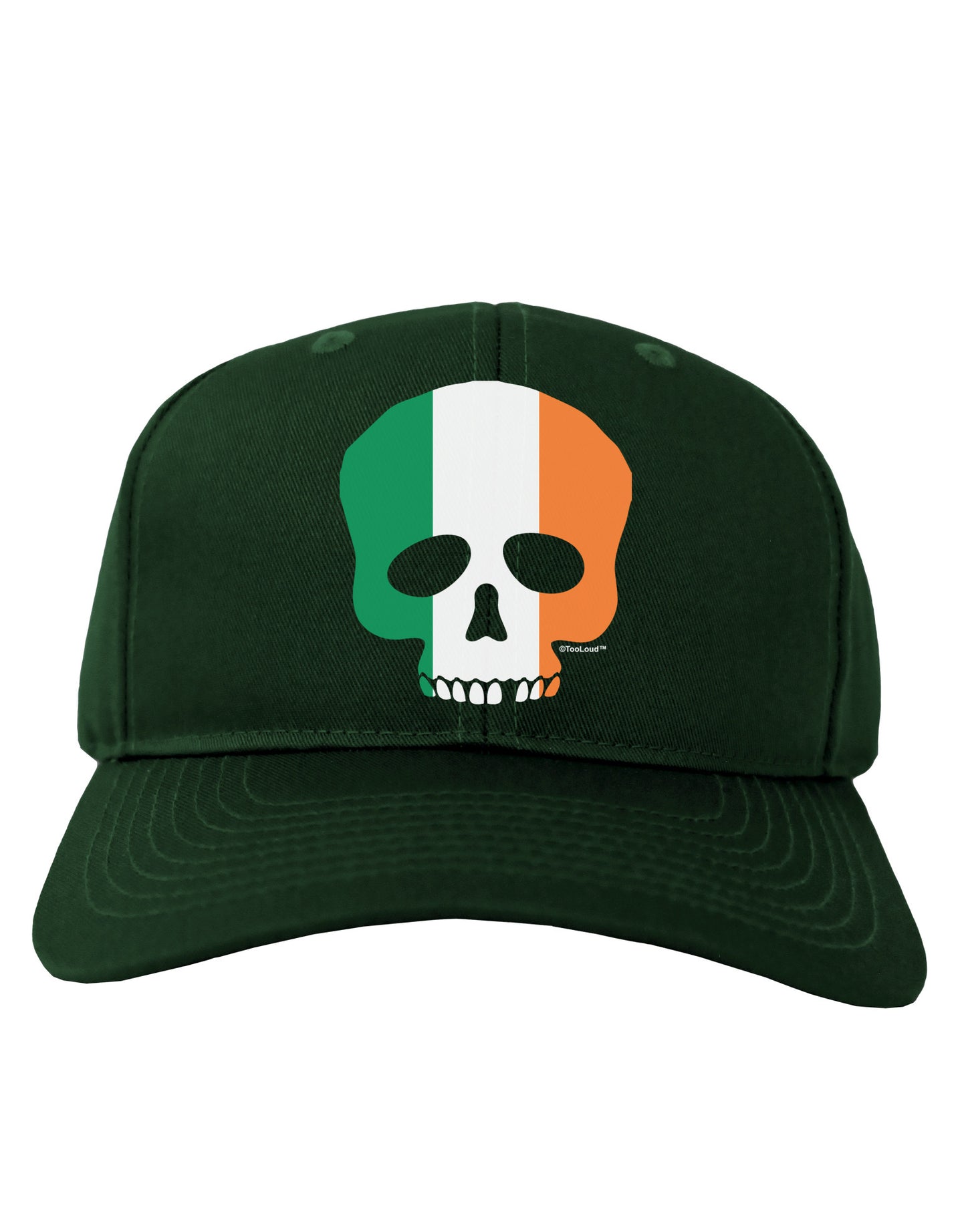 Skull Flag Ireland Adult Dark Baseball Cap Hat-Baseball Cap-TooLoud-Hunter-Green-One Size-Davson Sales