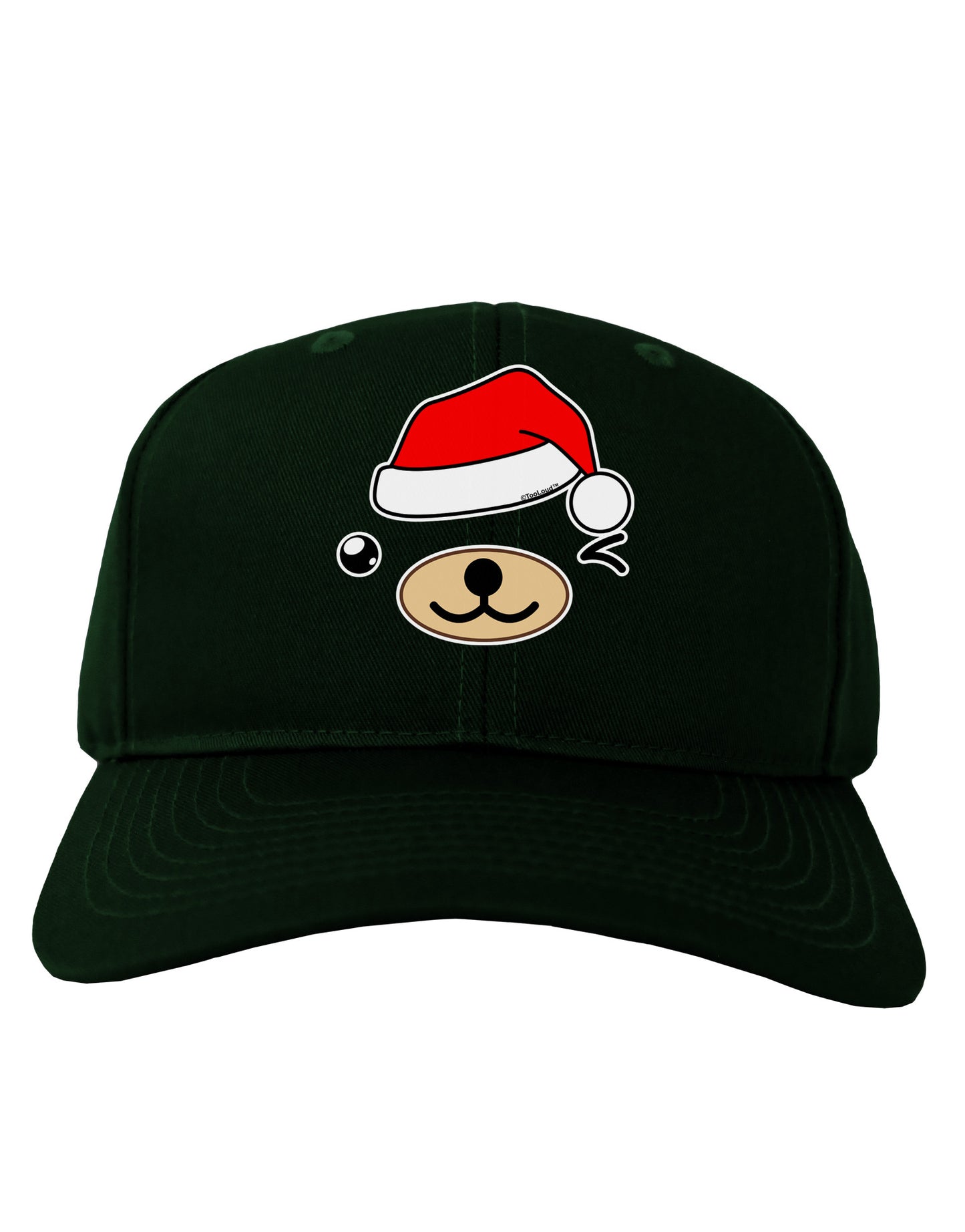 Kyu-T Face Beartholomew Santa Boy Bear Adult Dark Baseball Cap Hat-Baseball Cap-TooLoud-Hunter-Green-One Size-Davson Sales
