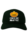 Sombrero Design - Cinco de Mayo Adult Dark Baseball Cap Hat by TooLoud-Baseball Cap-TooLoud-Hunter-Green-One Size-Davson Sales