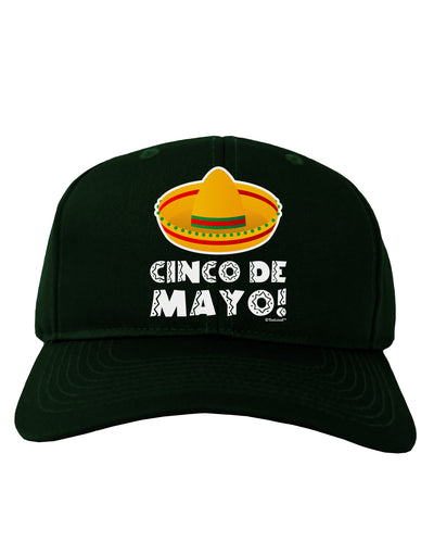 Sombrero Design - Cinco de Mayo Adult Dark Baseball Cap Hat by TooLoud-Baseball Cap-TooLoud-Hunter-Green-One Size-Davson Sales