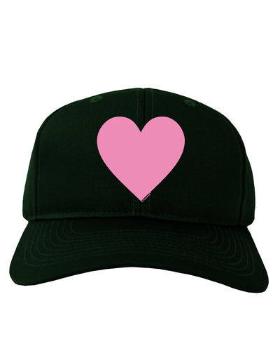 Big Pink Heart Valentine's Day Adult Dark Baseball Cap Hat-Baseball Cap-TooLoud-Hunter-Green-One Size-Davson Sales