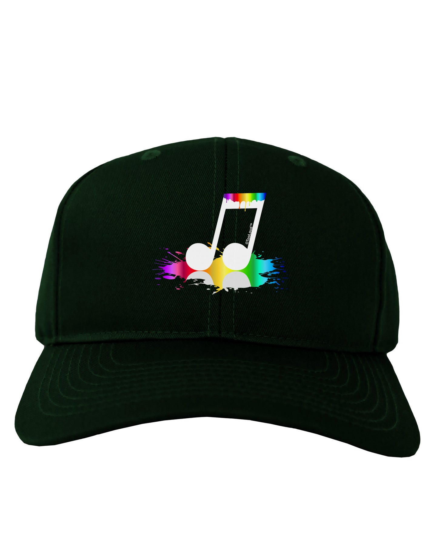 Paint Music Note Adult Dark Baseball Cap Hat-Baseball Cap-TooLoud-Hunter-Green-One Size-Davson Sales
