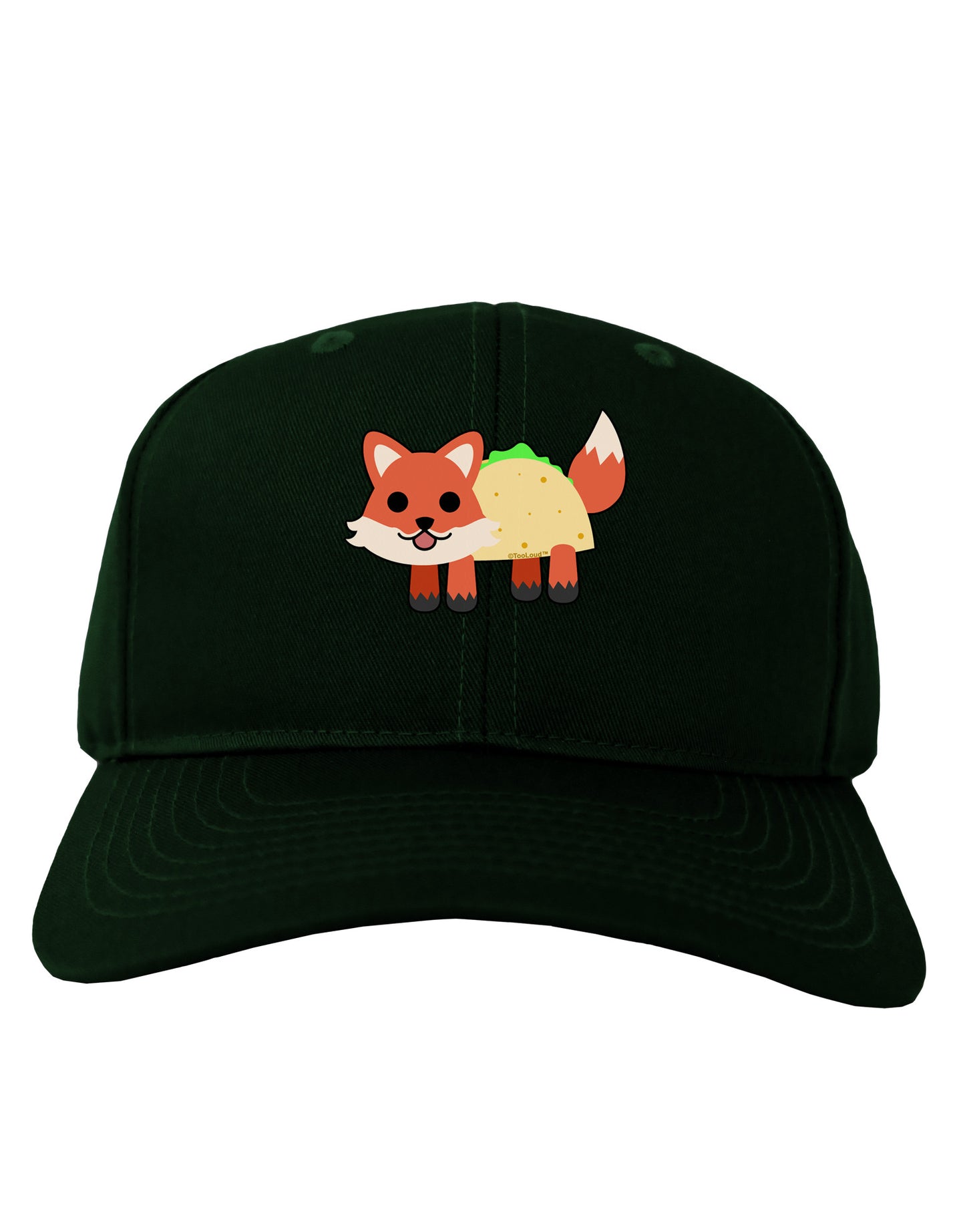 Cute Taco Fox Adult Dark Baseball Cap Hat-Baseball Cap-TooLoud-Hunter-Green-One Size-Davson Sales