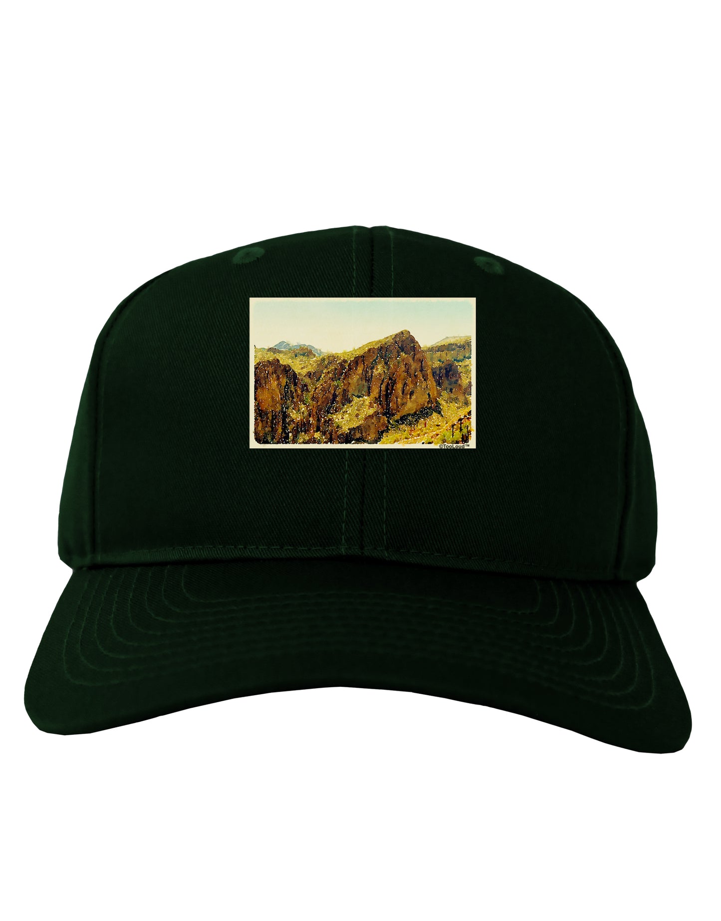 Arizona Mountains Watercolor Adult Dark Baseball Cap Hat-Baseball Cap-TooLoud-Hunter-Green-One Size-Davson Sales