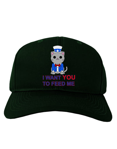 Patriotic Cat I Want You Adult Dark Baseball Cap Hat by TooLoud-Baseball Cap-TooLoud-Hunter-Green-One Size-Davson Sales