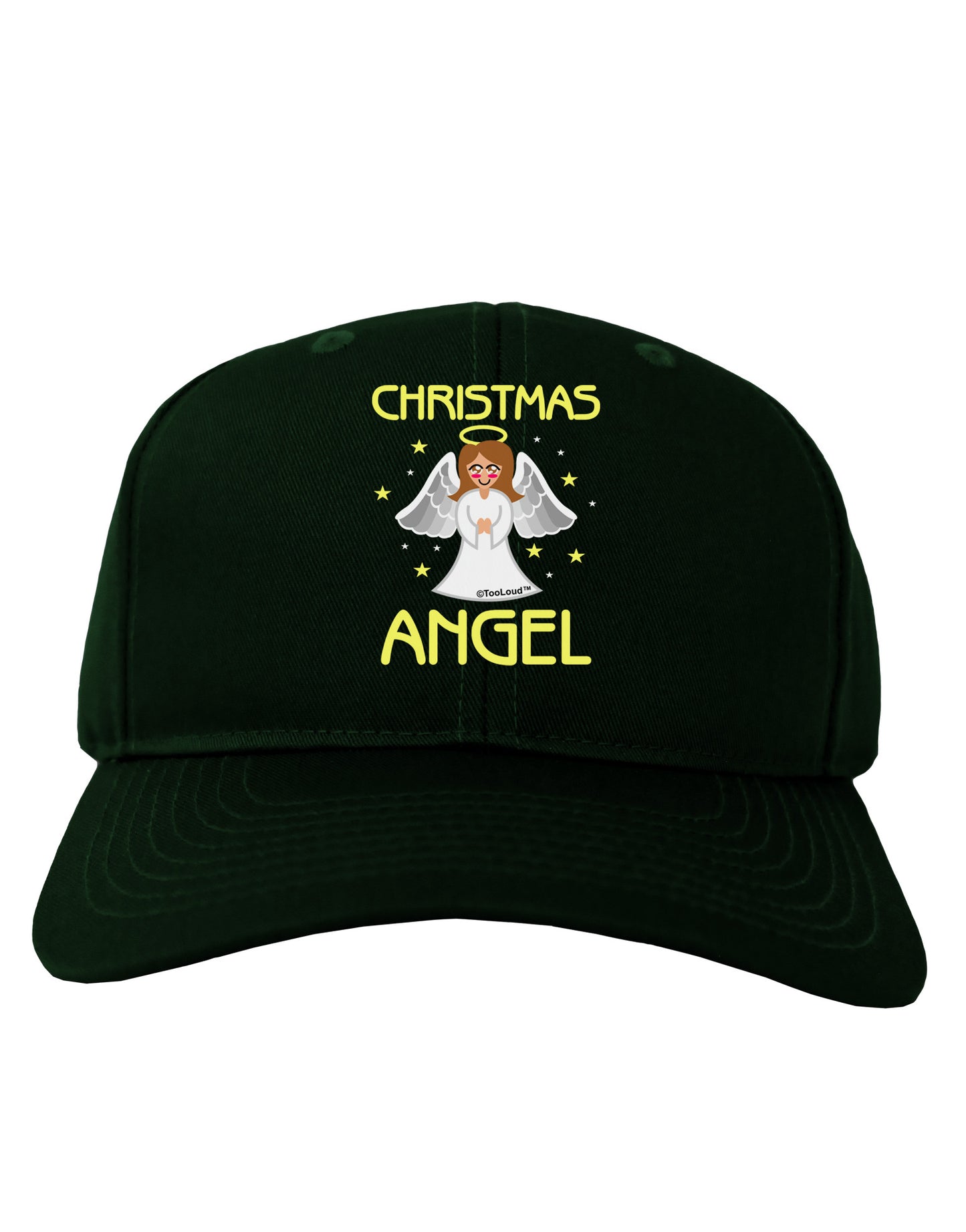 Christmas Angel Adult Dark Baseball Cap Hat-Baseball Cap-TooLoud-Hunter-Green-One Size-Davson Sales