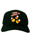 Trick or Treat Cute Candy Corn Halloween Adult Dark Baseball Cap Hat-Baseball Cap-TooLoud-Hunter-Green-One Size-Davson Sales