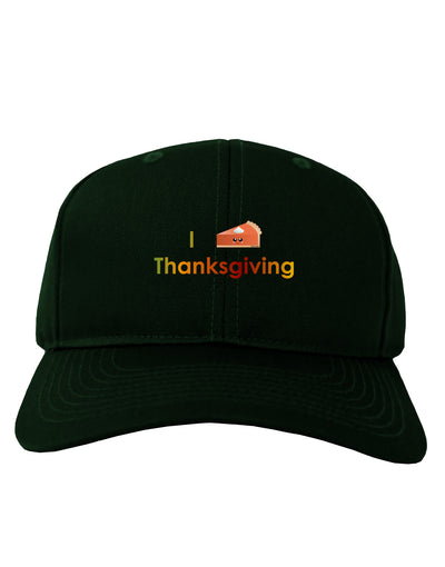 I Heart Thanksgiving Pumpkin Pie Adult Dark Baseball Cap Hat-Baseball Cap-TooLoud-Hunter-Green-One Size-Davson Sales