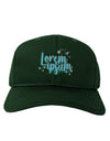 TooLoud Lorem Ipsum Dark Adult Dark Baseball Cap Hat-Baseball Cap-TooLoud-Hunter-Green-One-Size-Fits-Most-Davson Sales