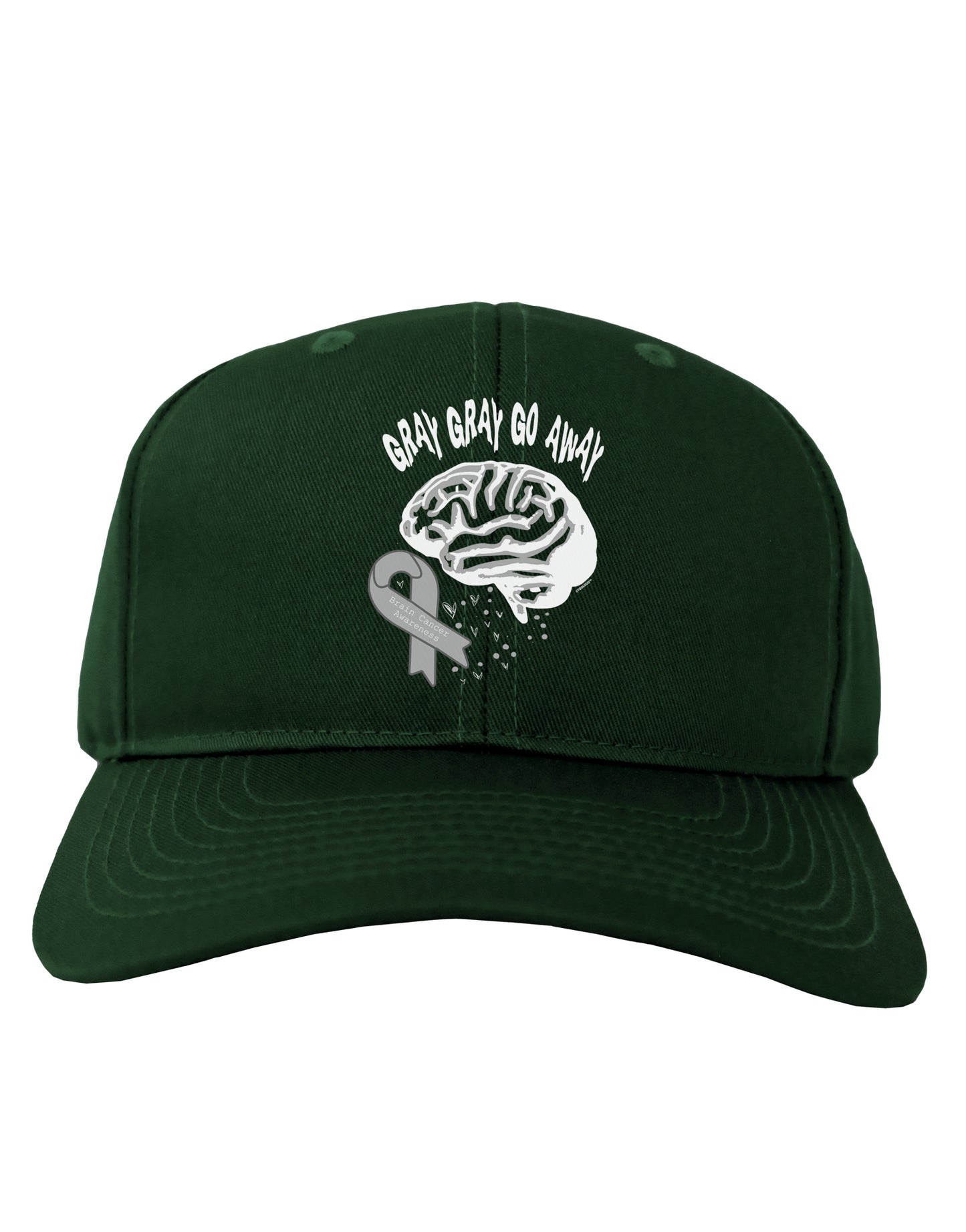 TooLoud Gray Gray Go Away Adult Dark Baseball Cap Hat-Baseball Cap-TooLoud-Hunter-Green-One-Size-Fits-Most-Davson Sales