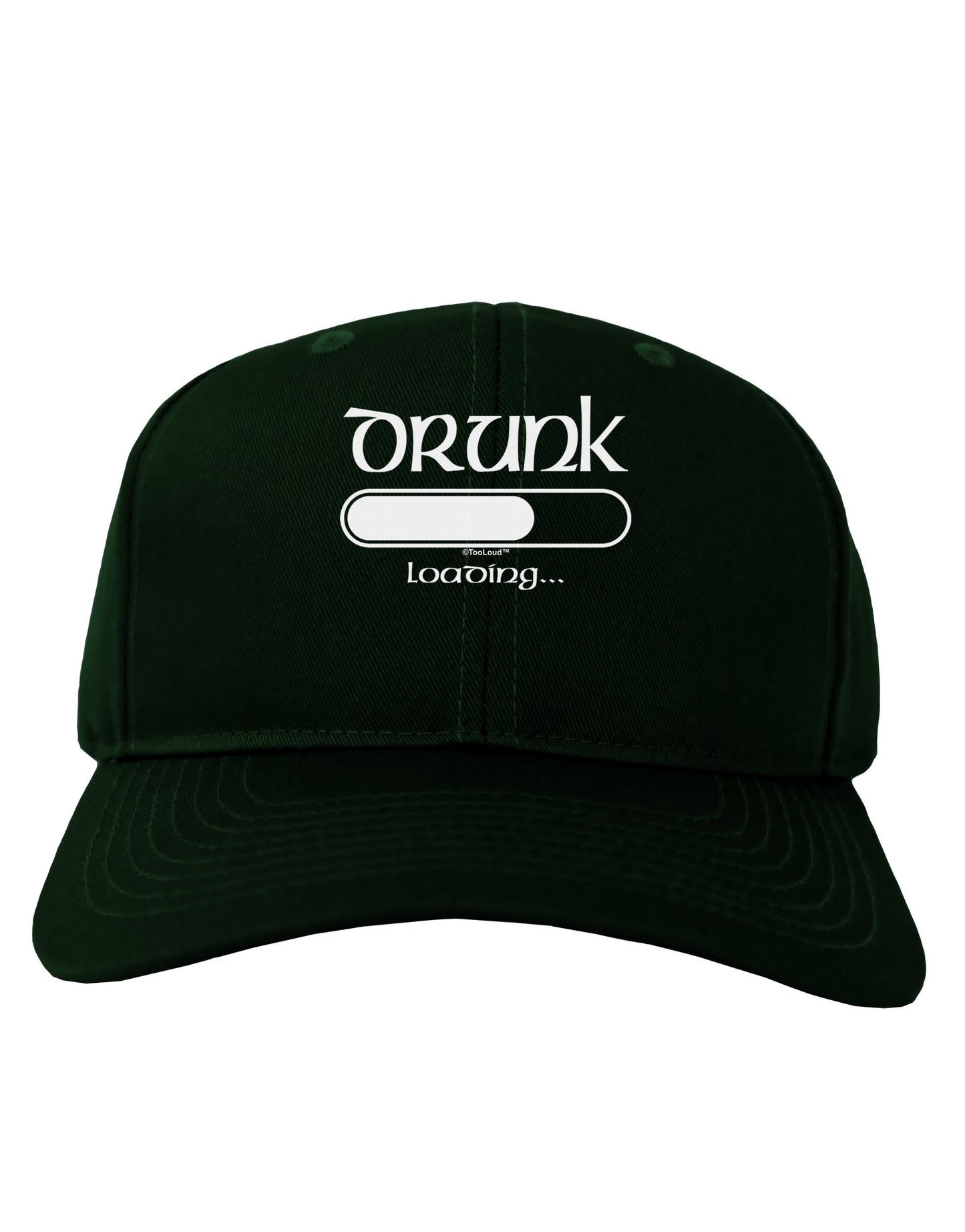 Drunk Loading Bar Adult Dark Baseball Cap Hat by TooLoud-Baseball Cap-TooLoud-Hunter-Green-One Size-Davson Sales