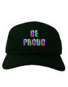 Be Proud Gay Pride - Rainbow Hearts Adult Dark Baseball Cap Hat by TooLoud-Baseball Cap-TooLoud-Hunter-Green-One Size-Davson Sales