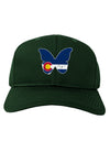 Grunge Colorado Butterfly Flag Adult Baseball Cap Hat-Baseball Cap-TooLoud-Hunter-Green-One-Size-Fits-Most-Davson Sales