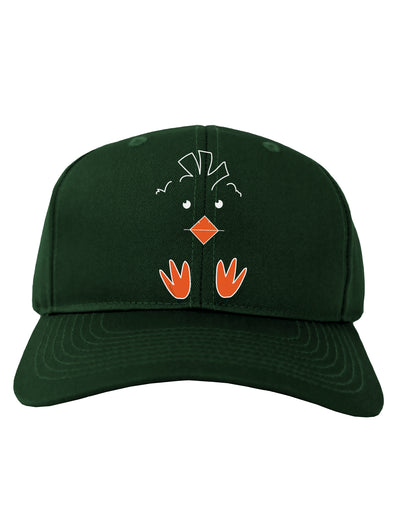 Cute Easter Chick Face Dark Adult Dark Baseball Cap Hat Hunter Green T