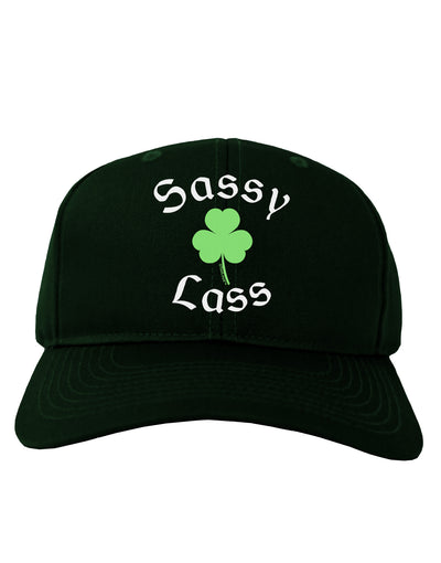 Sassy Lass St Patricks Day Adult Dark Baseball Cap Hat-Baseball Cap-TooLoud-Hunter-Green-One Size-Davson Sales