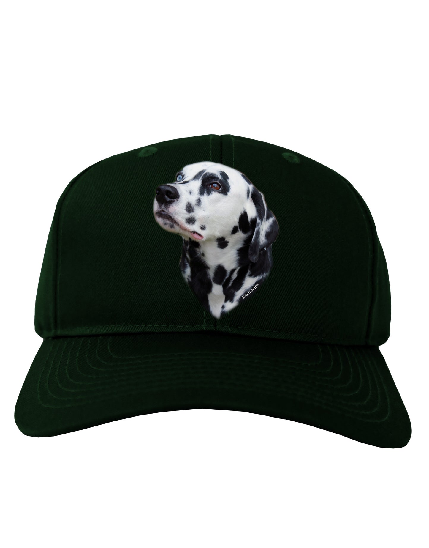 Dalmatian Portrait Adult Dark Baseball Cap Hat by TooLoud-Baseball Cap-TooLoud-Hunter-Green-One Size-Davson Sales