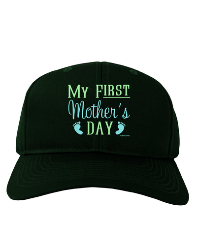 My First Mother's Day - Baby Feet - Blue Adult Dark Baseball Cap Hat by TooLoud-Baseball Cap-TooLoud-Hunter-Green-One Size-Davson Sales