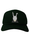 Scary Buny Face Watercolor Adult Dark Baseball Cap Hat-Baseball Cap-TooLoud-Hunter-Green-One Size-Davson Sales