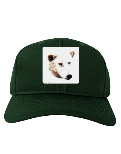 White Wolf Head Cutout Adult Dark Baseball Cap Hat-Baseball Cap-TooLoud-Hunter-Green-One Size-Davson Sales