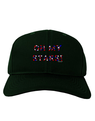 Oh My Stars Patriotic Design Adult Dark Baseball Cap Hat by TooLoud-Baseball Cap-TooLoud-Hunter-Green-One Size-Davson Sales