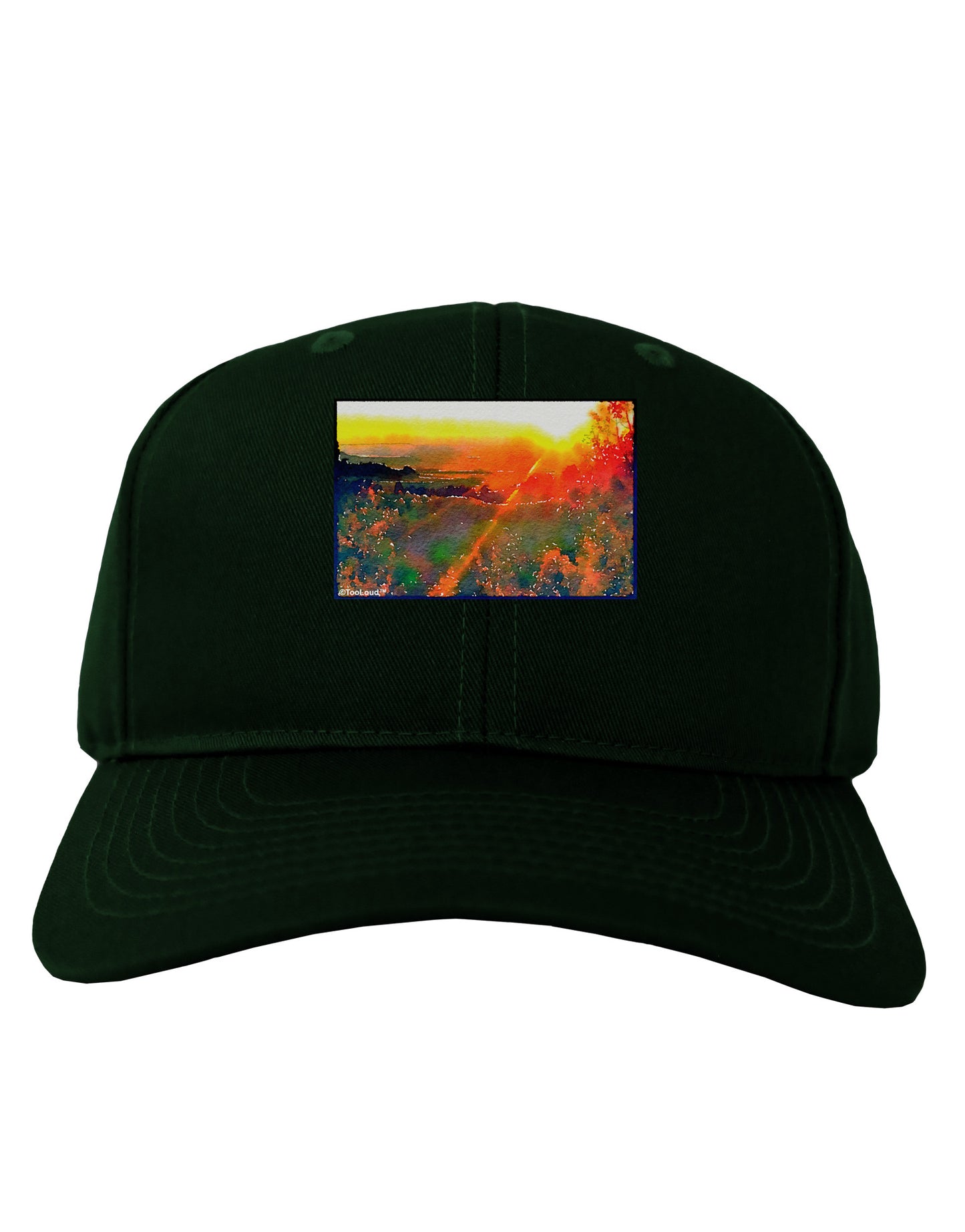 Colorado Sunset Watercolor Adult Dark Baseball Cap Hat-Baseball Cap-TooLoud-Hunter-Green-One Size-Davson Sales