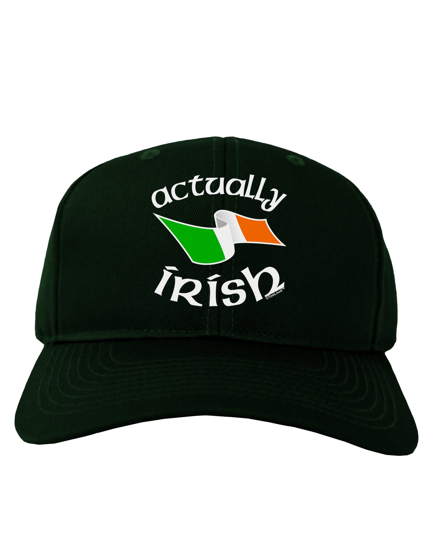 Actually Irish Adult Dark Baseball Cap Hat-Baseball Cap-TooLoud-Hunter-Green-One Size-Davson Sales