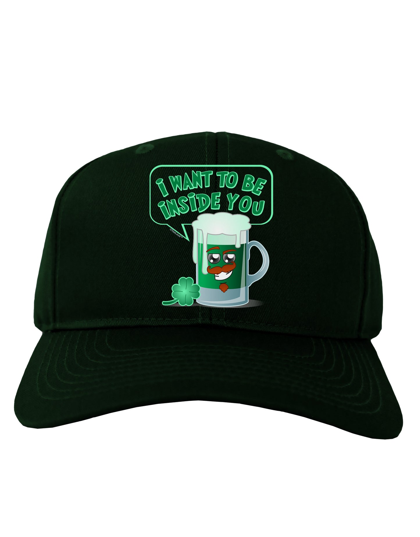 Green Beer - Inside You Adult Dark Baseball Cap Hat-Baseball Cap-TooLoud-Hunter-Green-One Size-Davson Sales