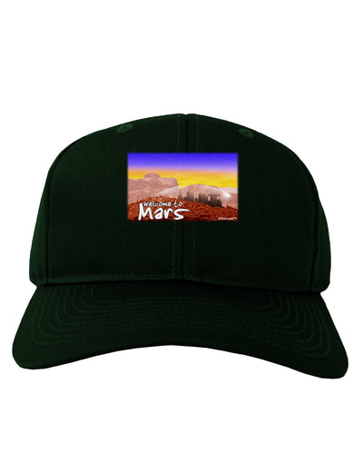 Welcome to Mars Adult Dark Baseball Cap Hat-Baseball Cap-TooLoud-Hunter-Green-One Size-Davson Sales
