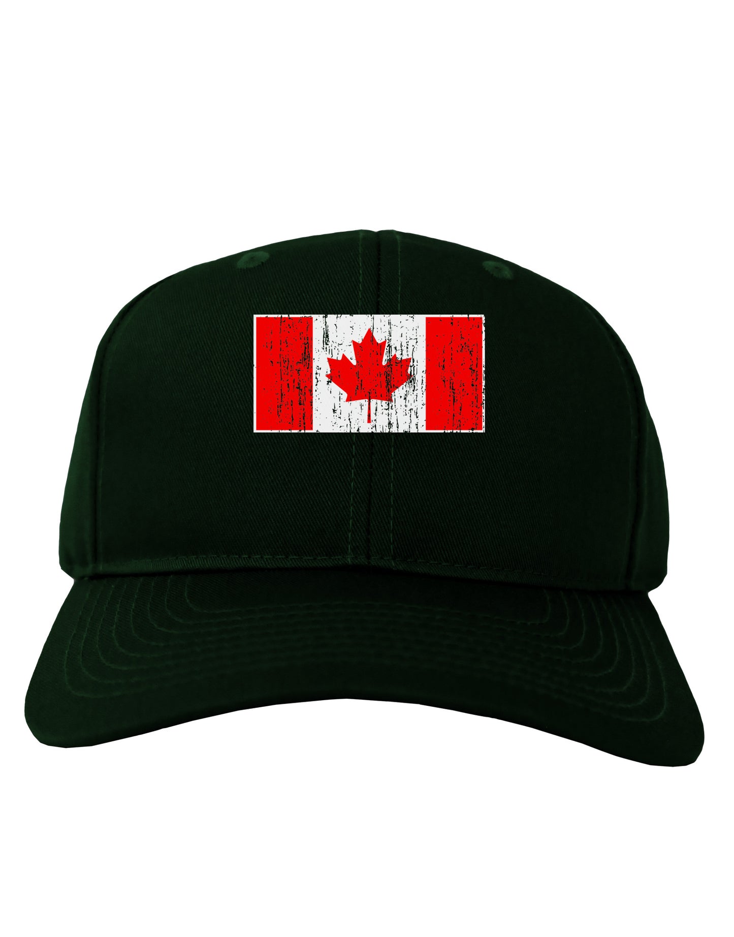 Distressed Canadian Flag Maple Leaf Adult Dark Baseball Cap Hat-Baseball Cap-TooLoud-Hunter-Green-One Size-Davson Sales