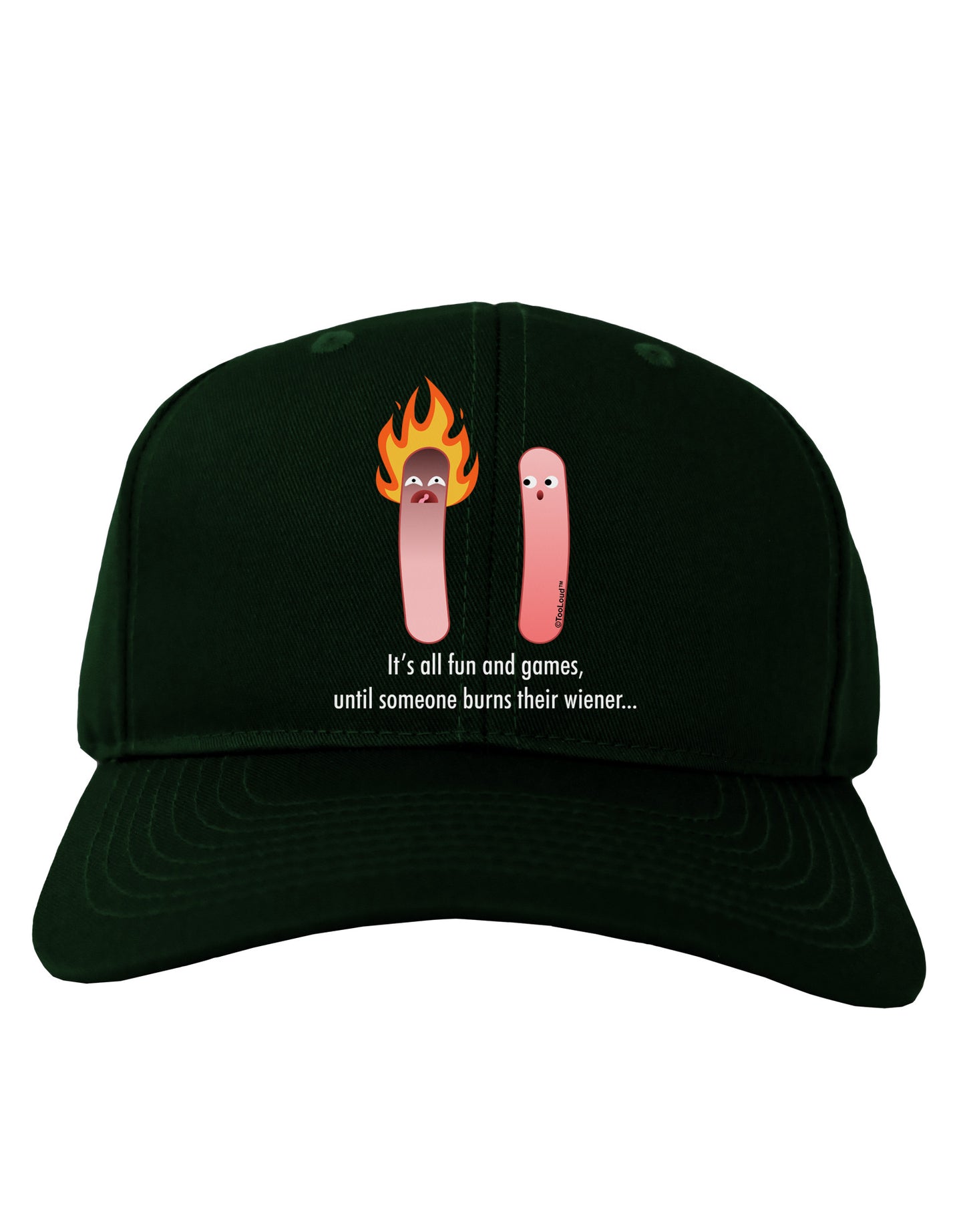 It's All Fun and Games - Wiener Adult Dark Baseball Cap Hat by TooLoud-Baseball Cap-TooLoud-Hunter-Green-One Size-Davson Sales