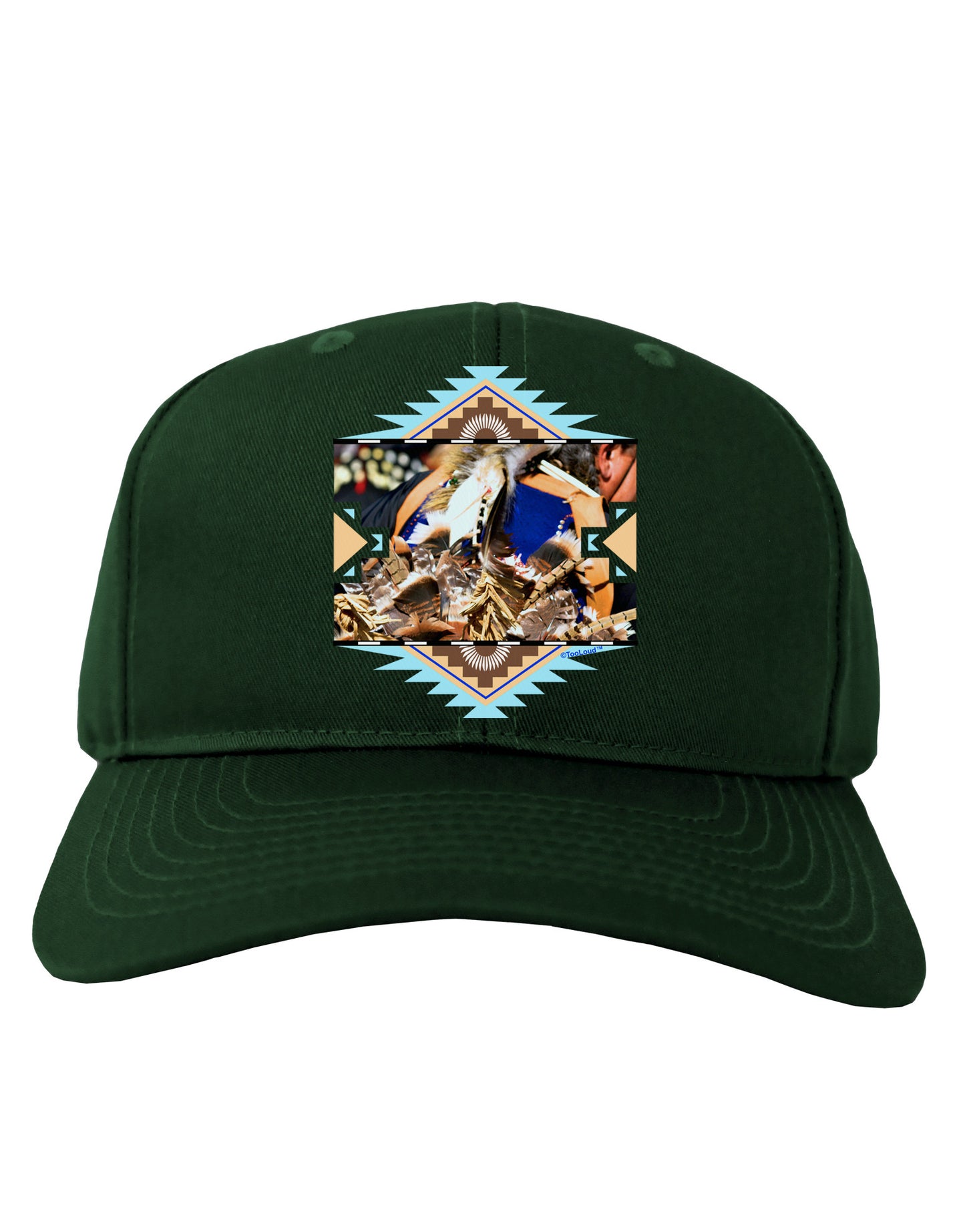 Native American Dancer 1 Adult Dark Baseball Cap Hat-Baseball Cap-TooLoud-Hunter-Green-One Size-Davson Sales