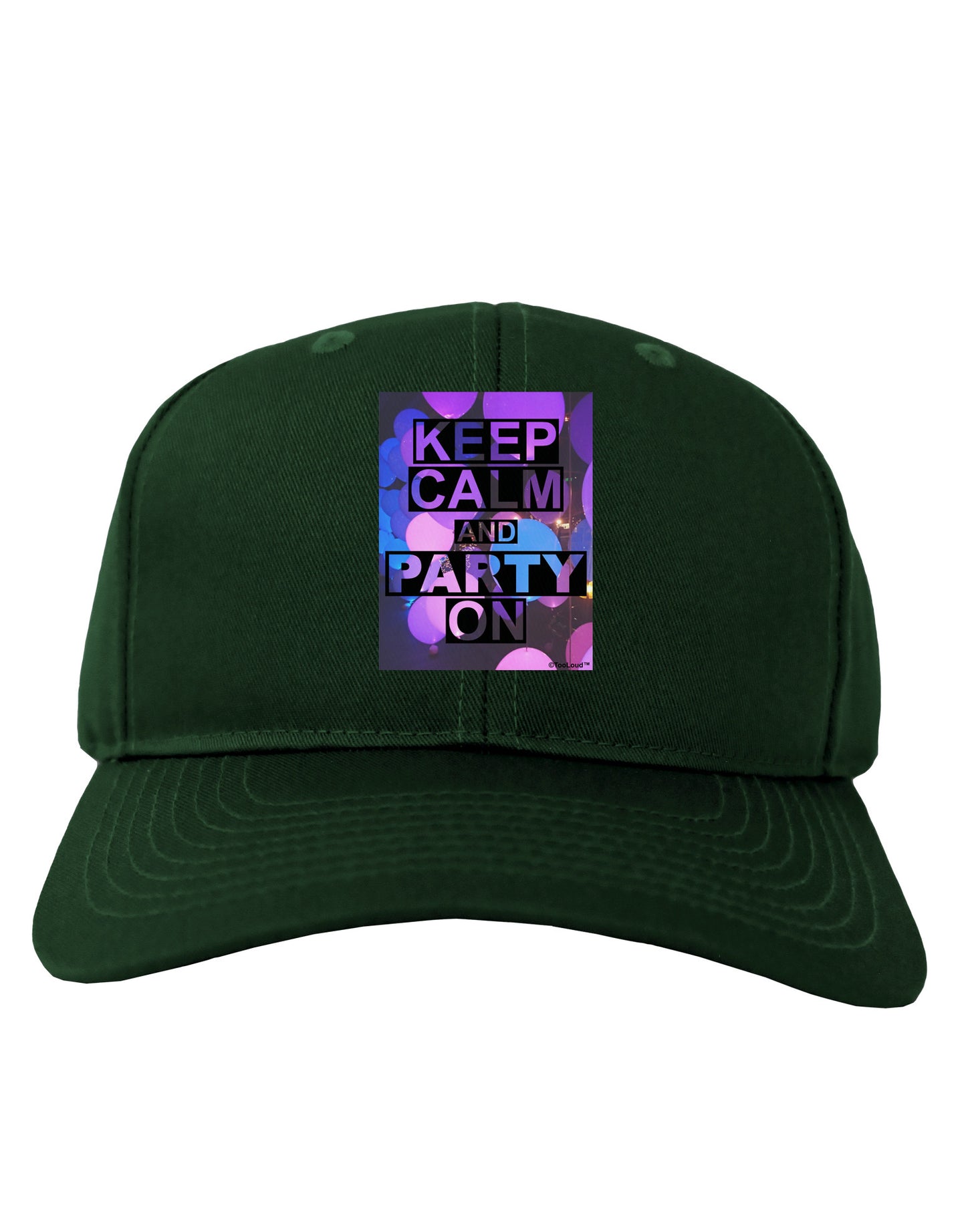 Keep Calm - Party Balloons Adult Dark Baseball Cap Hat-Baseball Cap-TooLoud-Hunter-Green-One Size-Davson Sales