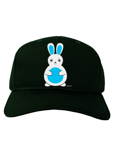 Cute Easter Bunny - Blue Adult Dark Baseball Cap Hat by TooLoud-Baseball Cap-TooLoud-Hunter-Green-One Size-Davson Sales