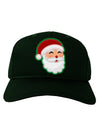 Cute Santa Claus Face Faux Applique Adult Dark Baseball Cap Hat-Baseball Cap-TooLoud-Hunter-Green-One Size-Davson Sales