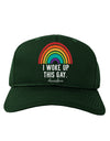 TooLoud I Woke Up This Gay Dark Adult Dark Baseball Cap Hat-Baseball Cap-TooLoud-Hunter-Green-One-Size-Fits-Most-Davson Sales