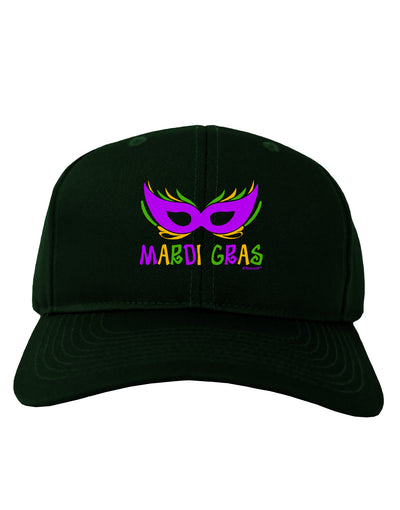 Mardi Gras - Purple Gold Green Mask Adult Dark Baseball Cap Hat by TooLoud-Baseball Cap-TooLoud-Hunter-Green-One Size-Davson Sales