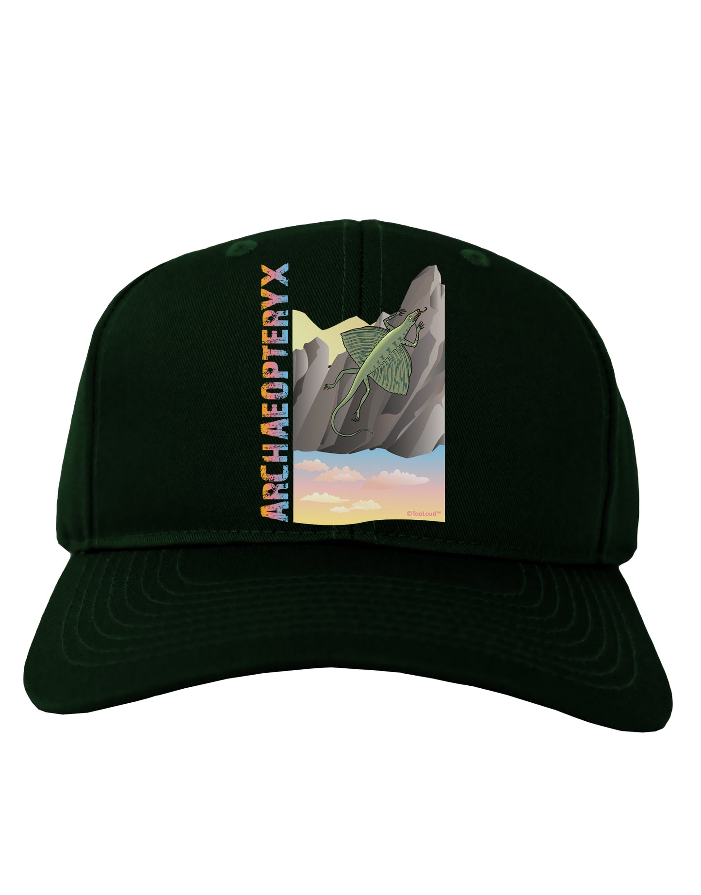 Archaopteryx - With Name Adult Dark Baseball Cap Hat by TooLoud-Baseball Cap-TooLoud-Hunter-Green-One Size-Davson Sales