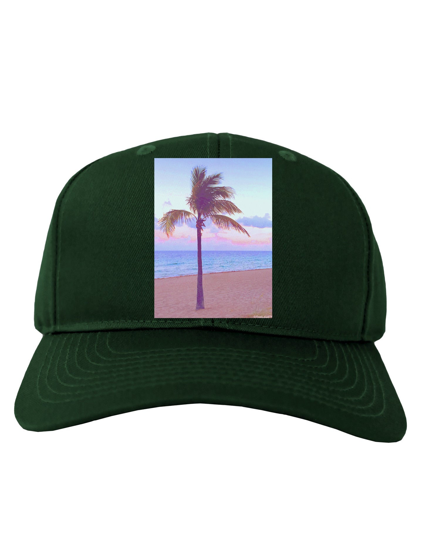 Palm Tree Beach Filter Adult Dark Baseball Cap Hat-Baseball Cap-TooLoud-Hunter-Green-One Size-Davson Sales