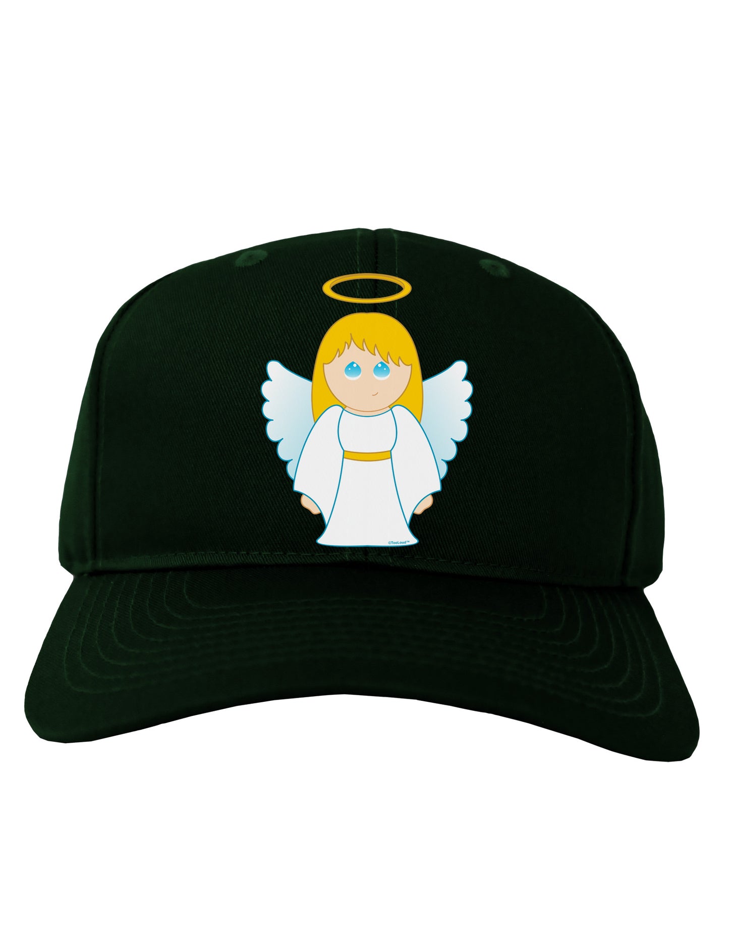 Cute Christmas Angel Girl Adult Dark Baseball Cap Hat-Baseball Cap-TooLoud-Hunter-Green-One Size-Davson Sales