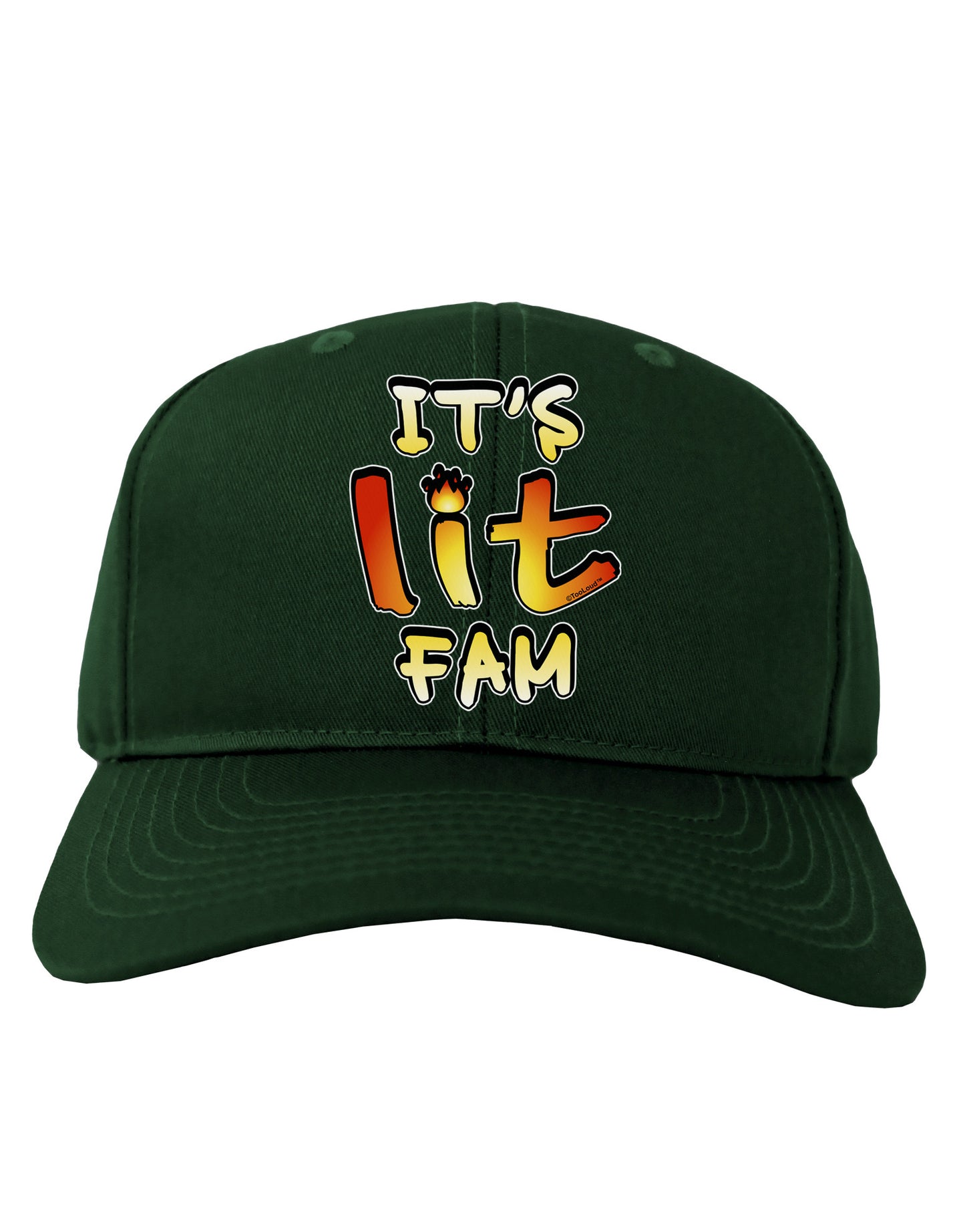 It's Lit Fam Adult Dark Baseball Cap Hat-Baseball Cap-TooLoud-Hunter-Green-One Size-Davson Sales