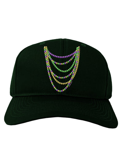 Mardi Gras Beads Necklaces Adult Dark Baseball Cap Hat-Baseball Cap-TooLoud-Hunter-Green-One Size-Davson Sales